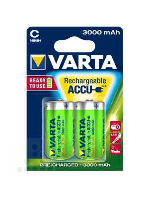 Varta Power Accu & R2U 56714 C 1,2V 3000mAh BL2