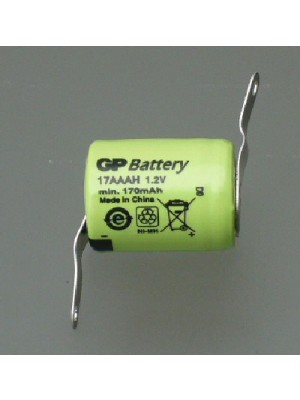 GP17AAAH1A1P NiMh 1/3AAA 1.2V 170mAh met sold lipp