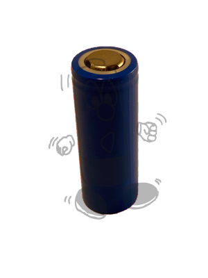 LiFePo4 18500 3.2V 1000mAh 18*50 zonder kop