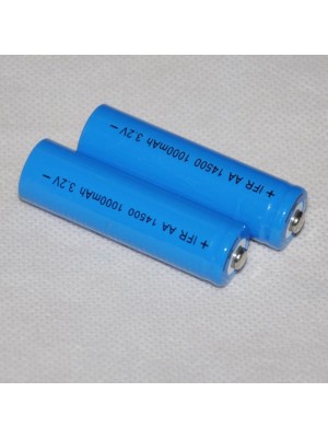 LiFePo4 14430 cel 3.2V 500mAh 14*43 met kop