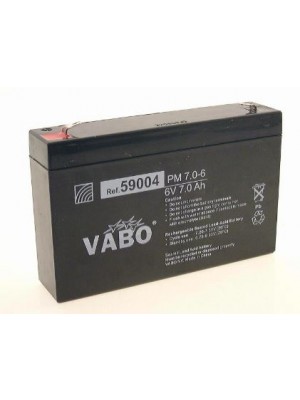 Loodaccu 6V 7.0 Ah 151x34x100mm Faston 187=4.8mm