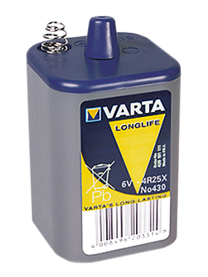 Varta 430 Blokbatterij 6V Veren