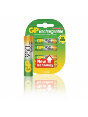 GP100AAAHCC4  NiMh AAA 1,2V 950mAh BL4+4