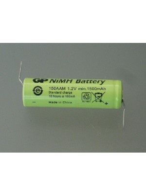 GP150AAM1A1P NiMh AA 1.2V 1500mAh met sold lippen