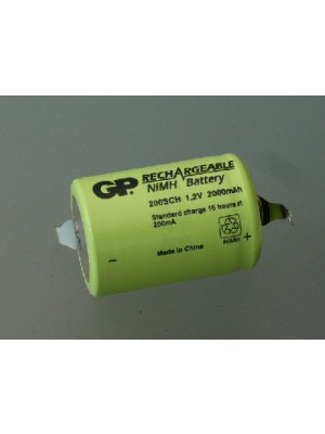 GP200SCH1A1P NiMh 4/5sub-C 1.2V 2000mAh met sold l