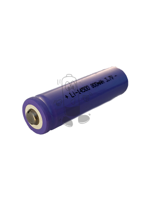 LI-Ion Rechargeable 14500 AA 3.7V 800mAh met Kop