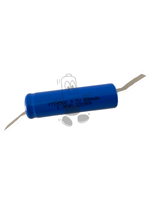 LI-Ion Rechargeable 14500 AA 3.7V 800mAh met LIP