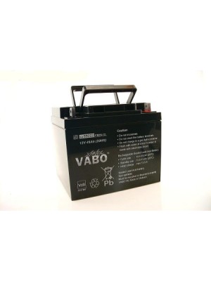 Loodaccu 12V 45Ah 198x166x171mm Bolt and nut D6mm