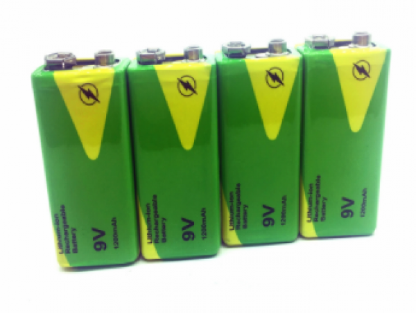 Liter Lithium 9V 1200mAh super heavy duty rechargeable