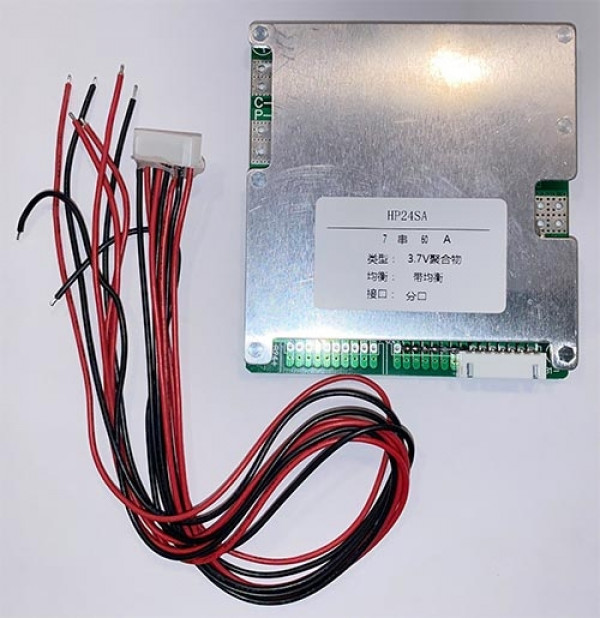 BMS 7S 60A incl wires(8p) 2port 24V Li-ion