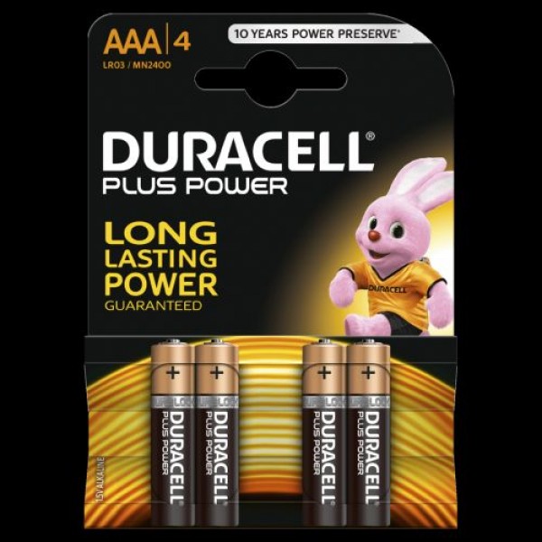 Duracell Plus MN2400 AAA 1.5V  BL4