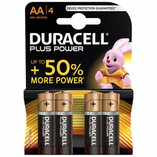 Duracell Plus Power MN1500 AA 1.5V BL4