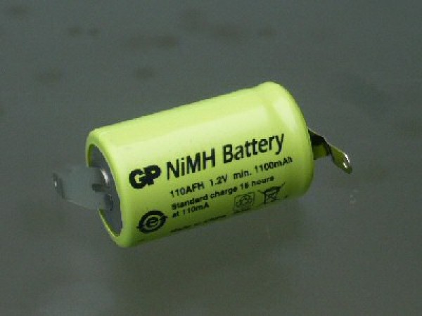 GP110AFH1A1P NiMh 2/3AF 1.2V 1100mAh met sold lipp