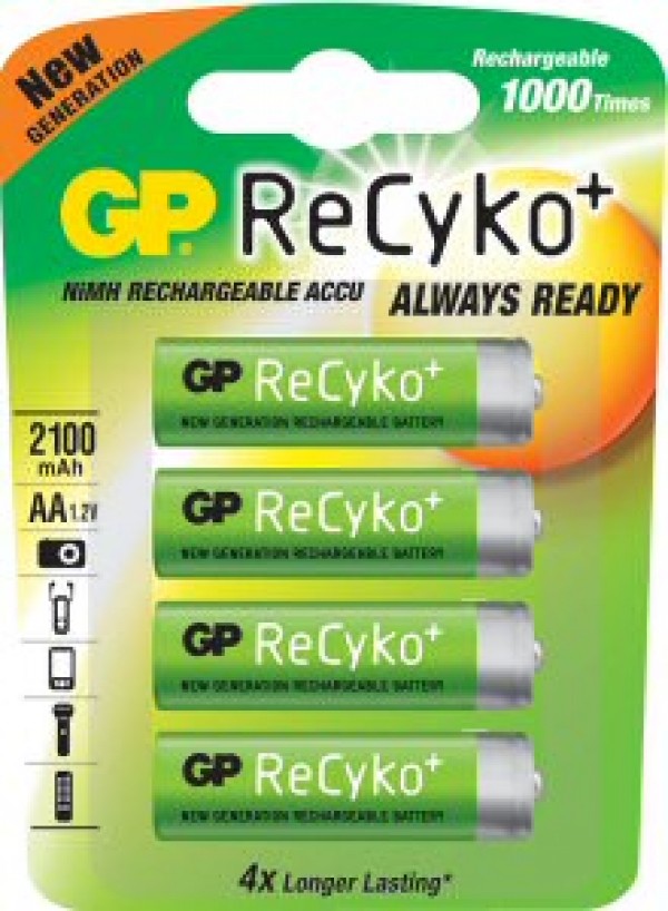 GP210AAHCB ReCyKo AA 1.2V 2000mAh BL4