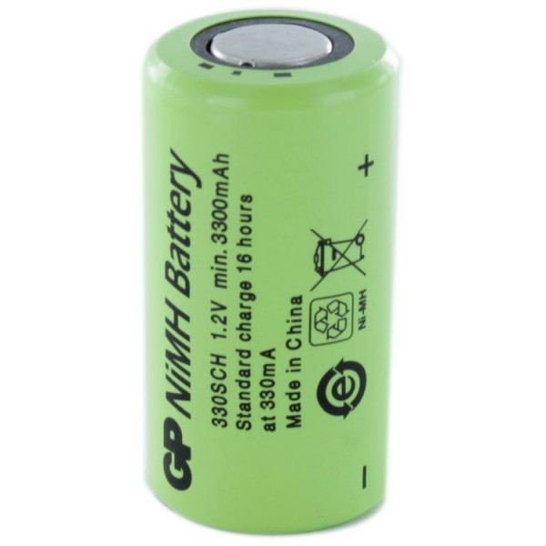 GP330SCH1A1P NiMh sub-C 1.2V 3300mAh met sold lipp