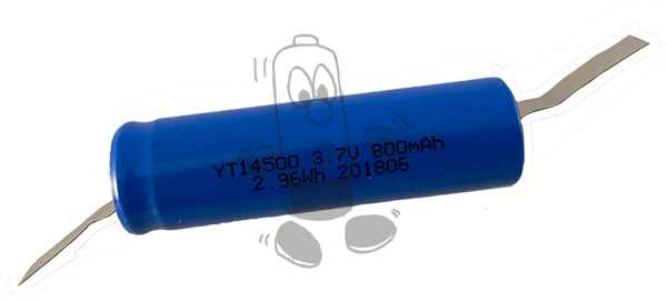 LI-Ion Rechargeable 14500 AA 3.7V 800mAh met LIP