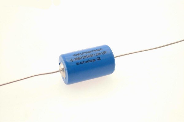 Lithium-Thionyl ER14250 3.6V 1/2AA axial 2 pins