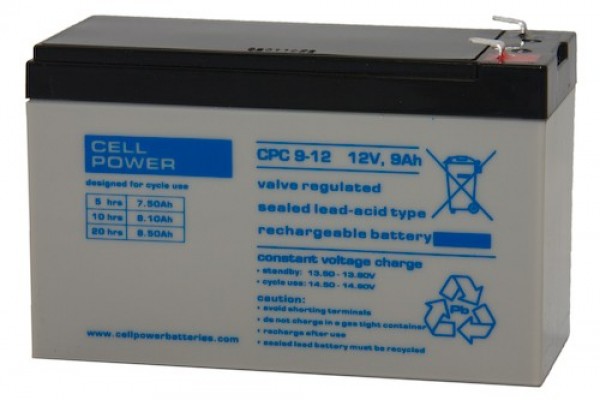 Loodaccu Cellpower Cyclisch 12V 9Ah 151x65x100mm