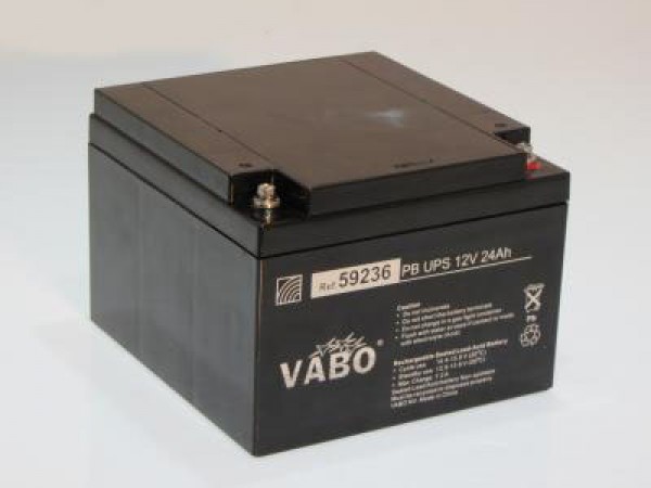 Loodaccu PB UPS 12V 24Ah M5 - threaded post - T12