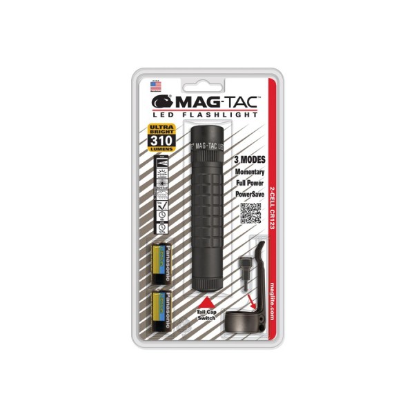 Maglite Mag-Tac Black - SG2LRE6U Bl 2x CR123 incl