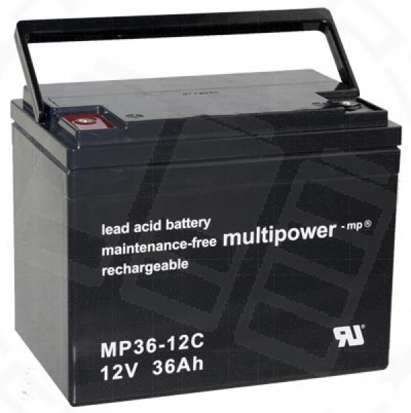 Multipower MP36-12C 12V 36Ah 197x130x159 cyclic