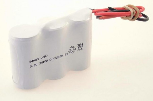 NiCD 3C HT ZAZ 3.6V 2500mAh 76x25x50mm