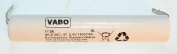 NiCD 3SC HT Stack 3.6V 1800mAh +4.8MAN -4.8MAN