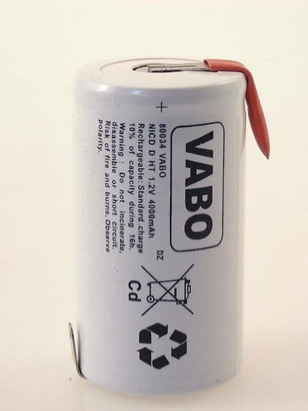 NiCD D High Drain 1.2V 4000mAh Soldeerlippen