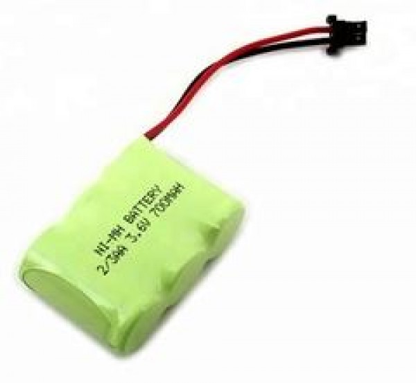 NiMh 3xAA 3S1P 3.6V 700mAh pack wired + connector