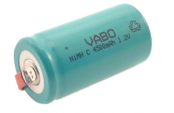 NiMH C 1.2V 4500mAh Soldeerlippen 25x51mm