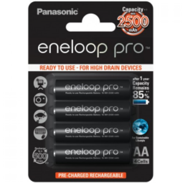 Panasonic Eneloop Pro AA 2500mAh BL4