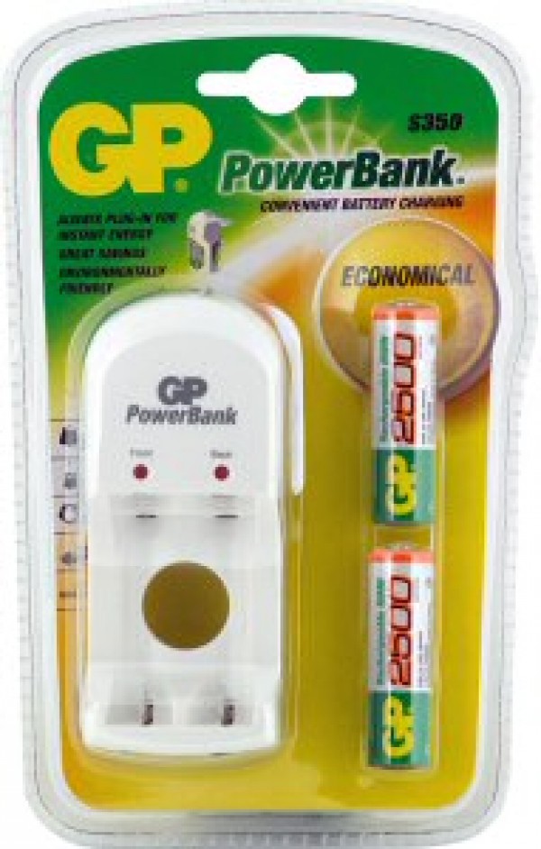 PowerBank S350 incl. 2xAA 2500mAh NiMh