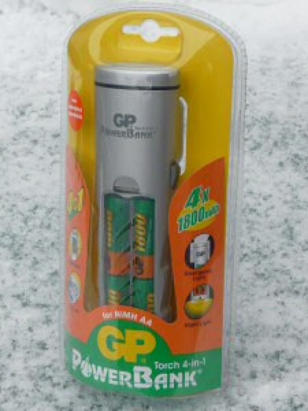 PowerBank TORCH 4in1 incl. 4xAA 1800mAh NiMh