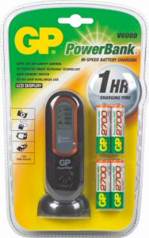 PowerBank V600D incl. 4xAA 2700mAh NiMh