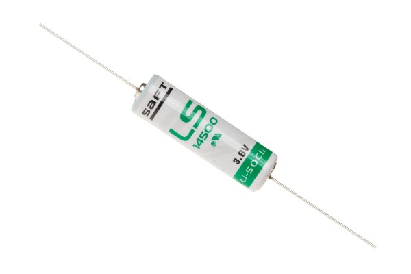 Saft Lithium 3.6V LS6 LS14500 AXIAL soldeerdraden
