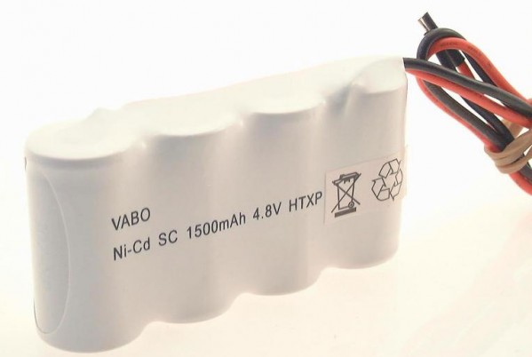 Vabo NiCd 4SC HT ZAZ 4.8V 1800mAh 92x23x43mm