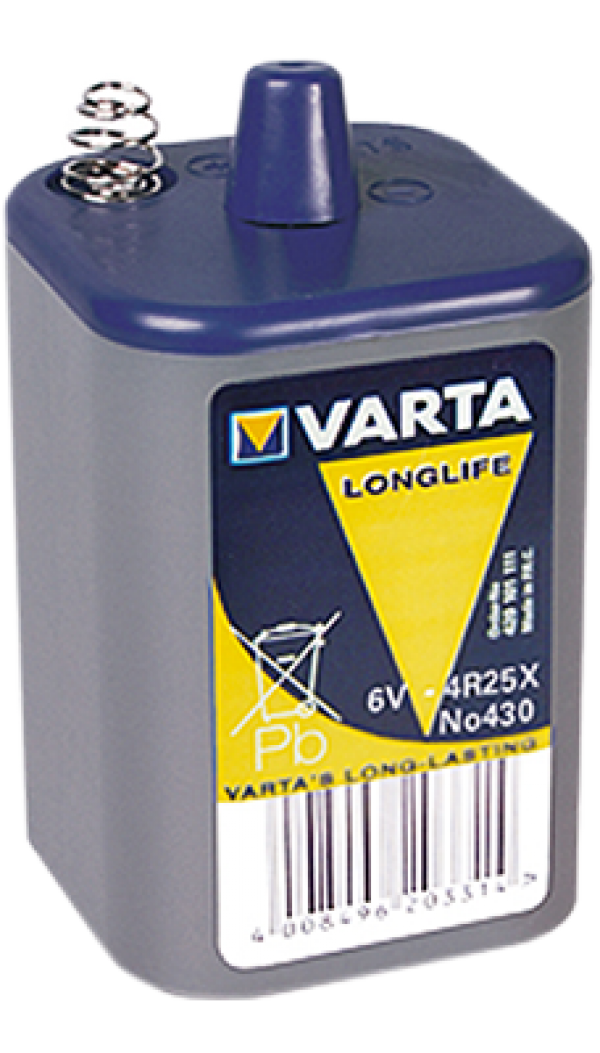 Varta 430 Blokbatterij 6V Veren