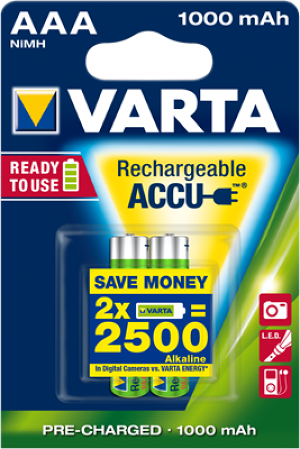 Varta 5703 Professional AAA 1.2V 1000mAh BL2